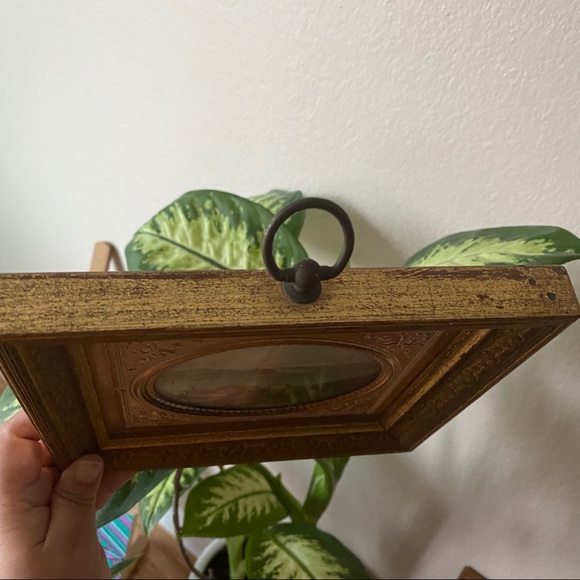 SOLD Vintage Landscape Print in Gold Frame - Picture 7 of 8